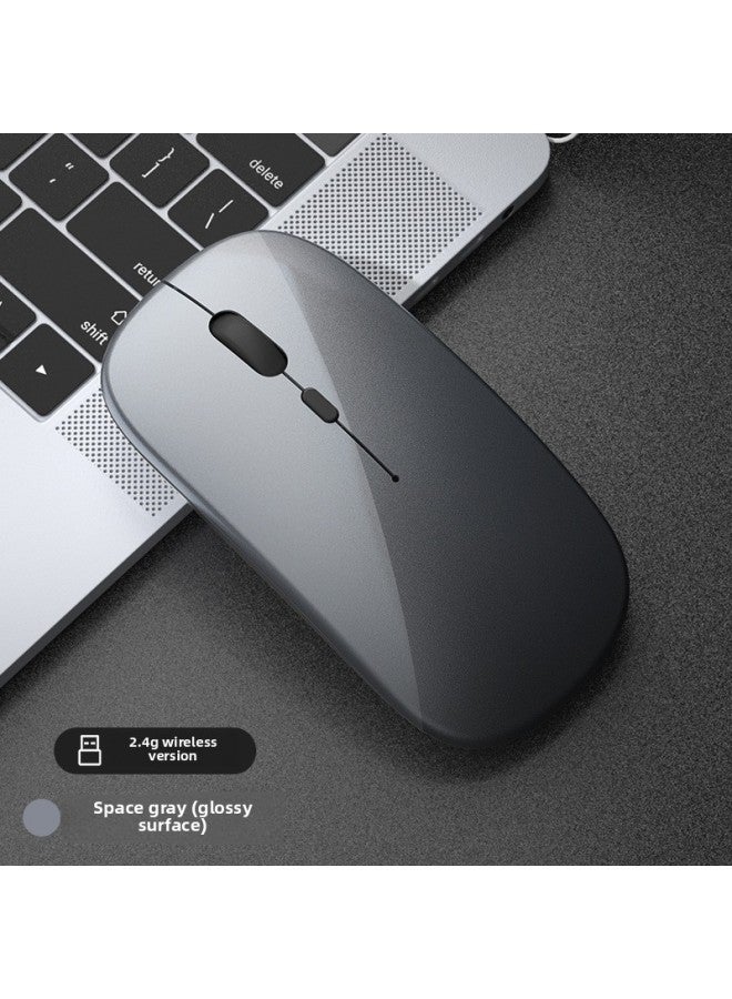 Wireless Bluetooth Mouse Quiet Charging Girl Office Dual-Mode Computer Mac Tablet Unlimited Laptop Mouse-Specification:Pearl White/bluetooth Dual Template 【silent + Rechargeable】 2.4g Wireless + Blu - Image 5